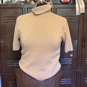 Talbots Beige cashmere Sweater sz M